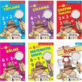 Yakamoz Yayınları Gizli Büyüteçli Matematik Seti 6 Kitap (Toplama - Çıkartma - Çarpım Tablosu - Bölme - Matematik Sınavı - Ölçme)