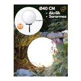 Yakan Aydınlatma 40CM Akrilik Bahçe Top Glop Aydınlatma Best Globe (Beyaz) 1 Adet