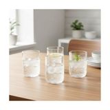 Yake Store 4'lü Borosilikat Cam Bardak Seti - 290 ml Isıya Dayanıklı Su, Meşrubat ve Kokteyl Bardağı - Kurşunsuz Ekolojik Ince Cam (4 Adet) - Option-1 - 0 - Siyah