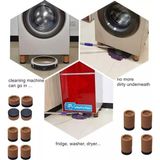 Yake Store Beyaz Eşya Ayağı Çamaşır Makinesi Mobilya Titreşim Önleyici Kaydırmaz 4 Lü Set Kahverengi (3,5 Cm) - 001-Renkli - Option-1
