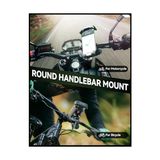 Yake Store Bike Phone Holder Mount, Bicycle Phone Mount, Dirt Bike Accessories For All 4.7-7.0" Phones, Motorcycle Phone Mount For iPhone 16 Pro Max/15/14/13/12 S25/S24/S23 - 1BW-Beyaz
