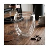 Yake Store Çift Cidarlı Borosilikat Cam Kupa - 250 ml Isıya Dayanıklı, El Yakmayan ve Terleme Yapmayan Yüzen Bardak (1 Adet) - Option-1 - 0 - Siyah
