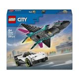 Yake Store City Jet, Arabaya Karşı 60489 – 6 Yaş ve Üzeri Erkek ve Kız Çocuklar Için Pilot ve Sürücü Minifigürleri Içeren Yaratıcı Oyuncak Araba Yapım Seti, Çocuklar Için Eğlenceli Hediye Fikri (259 Parça) - Option-1