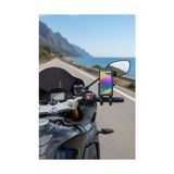Yake Store Evrensel Motosiklet Telefon Tutucu – Kaymaz, Kilitlenebilir Güvenli Tutuşlu, 360° Ayarlanabilir Gidon Bağlantılı Akıllı Telefon Aparatı - 1BW-Beyaz