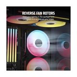 Yake Store Icue Link LX120-R Rgb 120MM Pwm Ters Fanlar - Üçlü Fan Kiti - Düşük Gürültülü, Manyetik Kubbe Rulman, Çift Işık Döngüsü, Quikturn Vidaları, Sıfır Rpm Modu - Siyah - 001-Renkli - Option-1