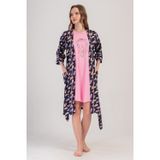 YAKE STORE KADIN P.SUPREM KISA KOL TUNIK+ 3/4KOL SABAHLIK TAKIM - ROSEBLOOM