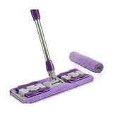Yake Store Mandalı Mor Mop Kıskaçlı Cam Silme Mopu Mikrofiber Yedek Bezli Yer Duvar Cam Fayans Silme Mopu - Option-1 - 001-Renkli