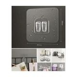 Yake Store Smartizi 15'li Çiftli Banyo Köşe Rafı Yedek Sticker (60X60MM) - 15 Parça Dev Avantaj Paketi Güçlü Kanca Seti - Option-1 - Acı Kahverengi
