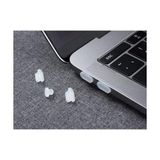 Yake Store Usb-C ve 3.5 mm Jack Toz Tıkacı Seti – Telefon Tablet Laptop Port Koruyucu, 4× Type-C + 1× Kulaklık, Toz Su Oksit Önleyici Silikon Kapak Şeffaf - 1BW-Beyaz