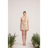 Yake Store Yolanda Elbise Bej - XS - Renkli