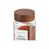 Yakestore 12'li Akasya Kapaklı Kare Cam Baharatlık Seti (120 Ml) - Delikli Serpme Başlıklı ve Etiket Hediyeli Baharat Kavanozu - Çekmece Içi ve Tezgah Üstü Düzenleyici (Siyah & Beyaz Etiketler) - 0 Siyah - Option-1