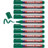 Yakestore 330 Permanent Markör - Yeşil - 10 Kalem - 1-5 mm Kesik Uçlu - -- - Option-1