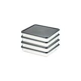 Yakestore 4 Adet Buzdolabı Organizeri – Pp Plastik Şeffaf ve Ayarlanabilir Saklama Kabı, Gıdaları Taze Tutan Fresh Box, Çok Amaçlı,mikrodalga ve Bulaşık Makinesi Uyumlu (Gri, 2600 Ml) - 1/100 Toz Ceviz