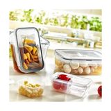 Yakestore 5dm-2 Bölmeli Sızdırmaz Contalı Kilitli Kapaklı 1 Litre Erzak Saklama Kabı -LC505 - 0 Siyah - Option-1