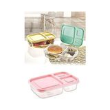 Yakestore 5dm-3 Bölmeli Sefer Tası Pratik Kolay Gıda Diyet Saklama Erzak Kabı - 0 Siyah - Option-1