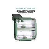 Yakestore Bento 1100ML Lunchbox Tek Katlı 2 Bölmeli Paslanmaz Çelik Sefer Tası Yemek Kutusu (Yeşil) - Kestane Akaju - Option-1