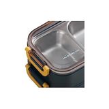 Yakestore Bento 1400ML Lunchbox 2 Katlı Çelik Sefer Tası Yemek Kutusu (Pembe) - Kestane Akaju - Option-1