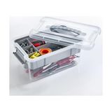Yakestore Bölmeli ve Katlı Plastik Organizer Makyaj Düzenleyici – Kilitli Takım Sandığı Organizer Kutu, Taşıma Kulplu Çok Amaçlı Düzenleyici, Katlı Saklama Kutusu (Asorti Renk) (9 Litre) - Option-1