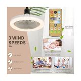 Yakestore E27 LED Işıklı Sessiz Tavan Vantilatörü, Ayarlanabilir Renk Sıcaklığı, Kısılabilir Fan Lambası, Ayarlanabilir Fan Hızları, Zamanlayıcılı, Uzaktan Kumandalı, Fanlı Tavan Lambası - Ahşap