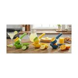 Yakestore El Tipi Narenciye ve Limon Sıkacağı – Kapaklı Filtreli Tasarım, Dayanıklı Abs Gövde, Portakal Mandalina Limon Için Uygun, Ergonomik Saplı Pratik Mutfak Sıkacağı (Lacivert-Sarı) - 1BW-Beyaz