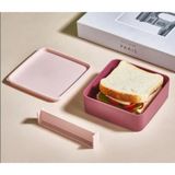 Yakestore Smart Bölmeli 2 Katlı Çatal Kaşıklı Pembe Beslenme Kabı Kare - Mürdüm - 1/100 Toz Ceviz