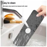 Yakestore Su Emici Lavabo Kenar Matı – Kaymaz Mutfak Tezgah Matı, Musluk Damlama Tutucu, Lavabo Sıçrama Koruyucu, Banyo ve Sünger Tutucu Mat, Su Geçirmez ve Dayanıklı Banyo Kaymaz Tezgah Mat - 0 Siyah - Option-1