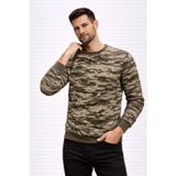 Yakestore YAKE STORE Erkek Kamuflaj Desenli 2 İplik 4 Mevsim Uzun Kollu Bisiklet Yaka Sweatshirt - Kamuflaj - Kamuflaj