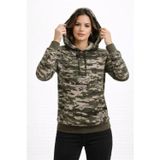 Yakestore YAKE STORE Kamuflaj Desenli 2 İplik 4 Mevsim Kapüşonlu Kanguru Cepli Hoodie Sweatshirt - Kamuflaj - Kamuflaj