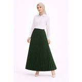 Yakestore YAKE STORE Tesettür Beyaz Gömlekli Pliseli Etek İkili Takım Gündelik Ve Ofis Şıklığı - Çağla Yeşili - Çağla Yeşili