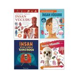 Yakından Tanıyın İnsan Vücudu + İnsan Vücudu Resimli Etkinlik Kitabı + İnsan Vücudu Tiyatrosu + Keşfedin! İnsan Vücudu / 4lü Çocuklar için eğlenceli öğretici insan anatomisi kitapları
