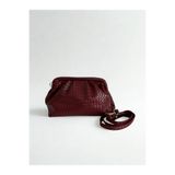 yako Valerina Örgü Dokulu Clutch Çanta – Çapraz Askılı Kadın Omuz Çantası (23×38×10 cm)
