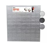 Yakut-11293 70X77cm Kabartma & Köpük Panel Tuğla Desen Beyaz Yapışkanlı Duvar Kağıdı- 60'Li Paket