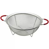 Yakut-12327 28Cm Tel Sepet Metal Süzgeç (Silikon Kılıflı Kulp, Metal Çerçeve Ve Ayak)