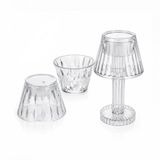 YAKUT-9878 Kristal Damlalı Mumluk ve Masa Lamba Abajur Mini Pilli - 24'li Paket