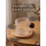 Yakut Bambu Altlıklı Akasya Kulplu Cam Espresso Kahve Fincanı 1 Adet - 99 ml