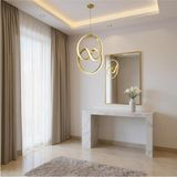 Yakut Gold Kasa Sarkıt Ledli Avize - Sarı