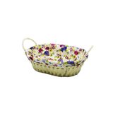 Yakut Renkli Bezli Oval Hasır Ekmek Sepeti 8821 RT-RYL-HMR14671