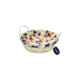 Yakut Renkli Bezli Yuvarlak Ekmek Sepeti Hasır 8820 RT-RYL-HMR14672