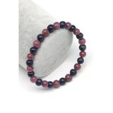 Yakut-Safir Doğal Taş Bileklik 6 Mm Fasetli-Küre Kesim
