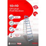Yakut Serisi -10 10 Basamaklı Çift Çıkışlı Galvanizli Profil Merdiven (Ev, Bahçe, Işyeri Için Uygun)