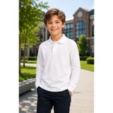 Yalçınoğlu Kids Premium Okul Polo Yaka %100 Pamuk Erkek Çocuk Okul Tişörtü Uzun Kol Penye 8-16 Yaş | Çocuk Okul Forması Polo Yaka Basic Tişört Unisex Uzun Kol Yumuşak Dokulu Nefes Alan Kumaş