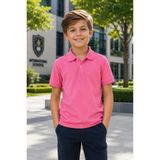 Yalçınoğlu Premium Okul Lakosu Polo Yaka %100 Pamuk Erkek Çocuk Okul Tişörtü Kısa Kol Penye 8-16 Yaş I Çocuk Okul Forması Polo Yaka Basic Tişört Unisex Kısa Kol Yumuşak Dokulu Nefes Alan Kumaş 8-16 Yaş - 12 Yaş - Pembe