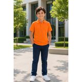 Yalçınoğlu Premium Okul Lakosu Polo Yaka %100 Pamuk Erkek Çocuk Okul Tişörtü Kısa Kol Penye 8-16 Yaş I Çocuk Okul Forması Polo Yaka Basic Tişört Unisex Kısa Kol Yumuşak Dokulu Nefes Alan Kumaş 8-16 Yaş - 8 Yaş - Turuncu