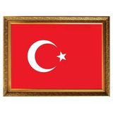 YALDIZLI ÇERÇEVELİ TÜRK BAYRAĞI - 35x50cm