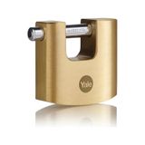 Yale 80mm Oval Kayar Pimli Pirinç Asma Kilit - Blister - Y114B/80/118/1