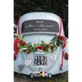 Yalıgraf Reklam Tabela Gelin Arabası Arka Cam Yazısı - Baş Harfleri Just Married Düğün Sticker
