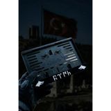 Yalıgraf Reklam Tabela Göktürk Kurt Figürlü 3D Parlak Pleksi Motor Plakalık Motosiklet Plakalığı