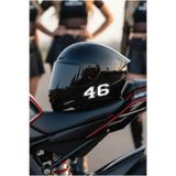 Yalıgraf Reklam Tabela Kask Sayı Sticker - Şehir Plaka Kodları - Racing Motor Sticker Şanslı Numara Çıkartma - No: 46
