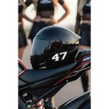 Yalıgraf Reklam Tabela Kask Sayı Sticker - Şehir Plaka Kodları - Racing Motor Sticker Şanslı Numara Çıkartma - No: 47
