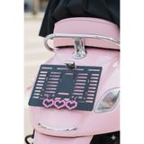 Yalıgraf Reklam Tabela Pixel Pembe Kalp Motor Plakalık - Pink Pixel Motosiklet Plakalık